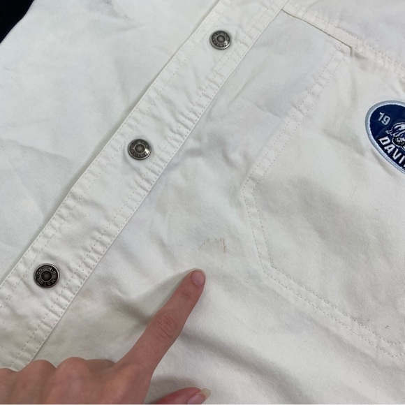 Harley-Davidson dirt Track Team White button down sleeveless Vest size XL - Picture 4 of 16